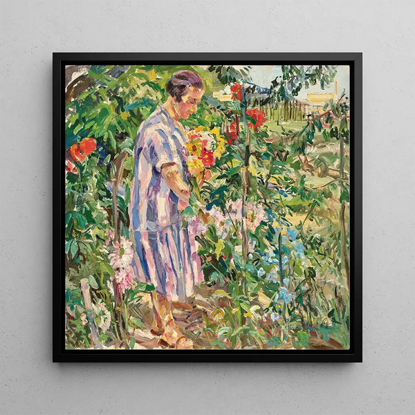 In the Garden - August Rieger — framed artwork on a wall