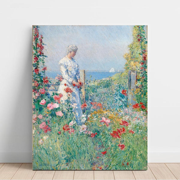 Reproduction of the painting In the Garden (Celia Thaxter in Her Garden) - Childe Hassam