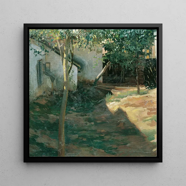 In the Plum Garden Waldviertel - Hubert Landa — framed artwork on a wall