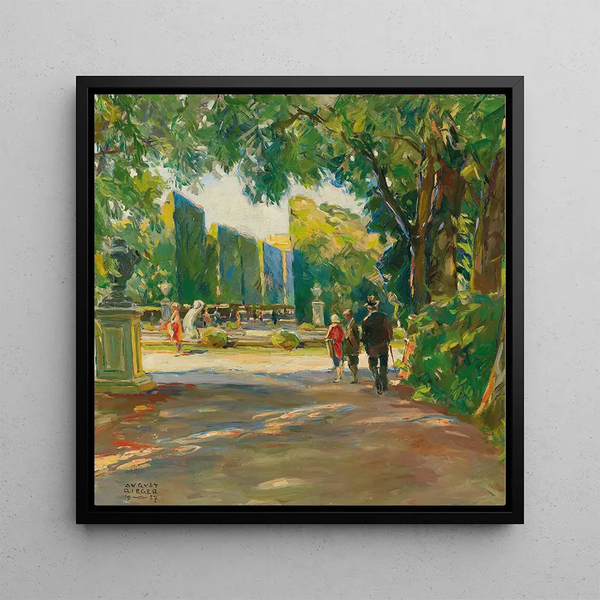 in the Schönbrunn Palace Park - August Rieger — framed artwork on a wall