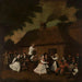 Dancing Painting in front of the village inn - Micha Stachowicz — displayed in an interior