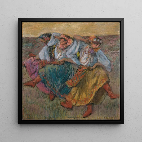 Russian dancers - Edgar Degas — framed artwork on a wall