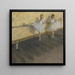 Dancers practicing at the barre - Edgar Degas — framed artwork on a wall