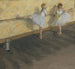 Dancers practicing at the barre - Edgar Degas — artwork view