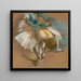 Danseuse attaching her slipper - Edgar Degas — framed artwork on a wall