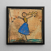 Dancer with blue skirt - Egon Schiele — framed artwork on a wall