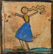 Dancer with blue skirt - Egon Schiele — artwork view