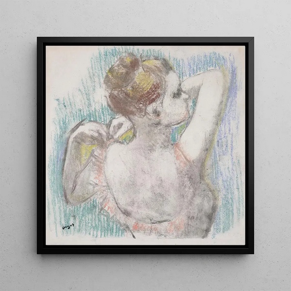 Dancer, bust - Edgar Degas — framed artwork on a wall