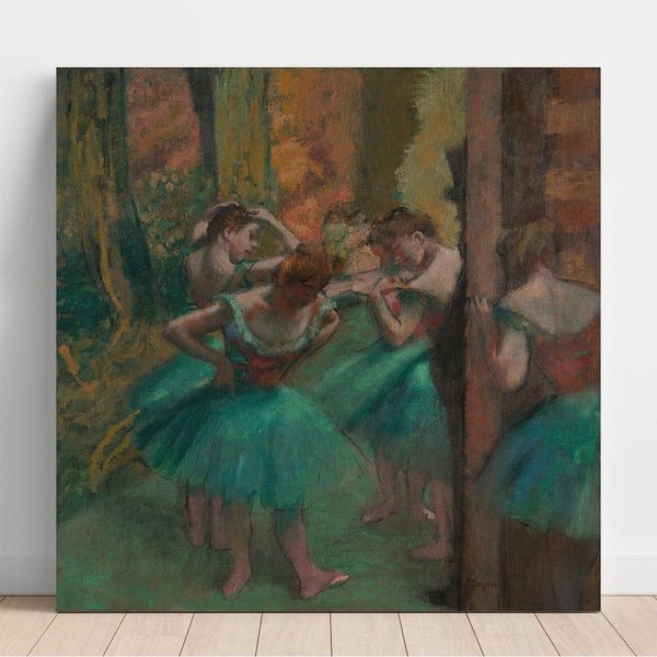 Reproduction of the painting of Dancers, roses and greens - Edgar Degas