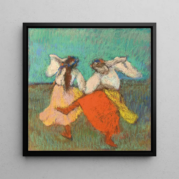 Russian Dancers - Edgar Degas — framed artwork on a wall