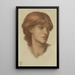 Study of Alexa Wilding - Dante Gabriel Rossetti — framed artwork on a wall