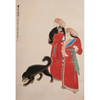 Reproduction of the painting Tibetan Dogs Painting - Zhang Daqian