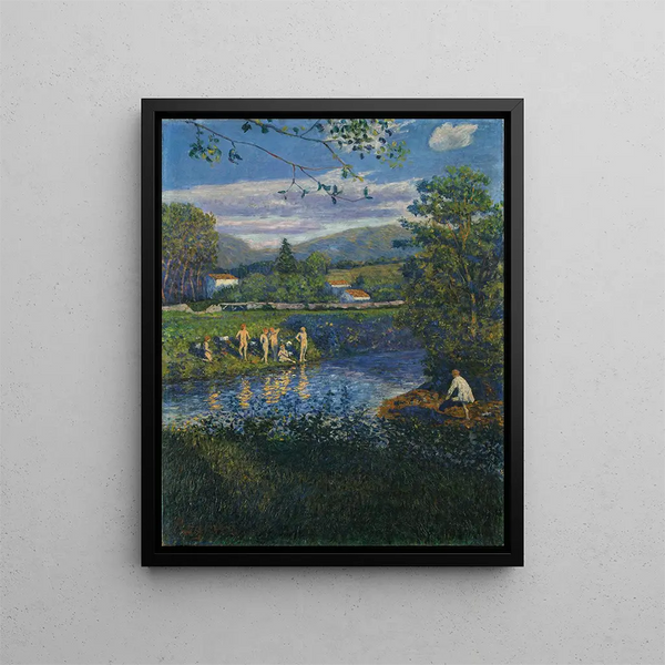 Baignade à Rentera - Darío de Regoyos — framed artwork on a wall