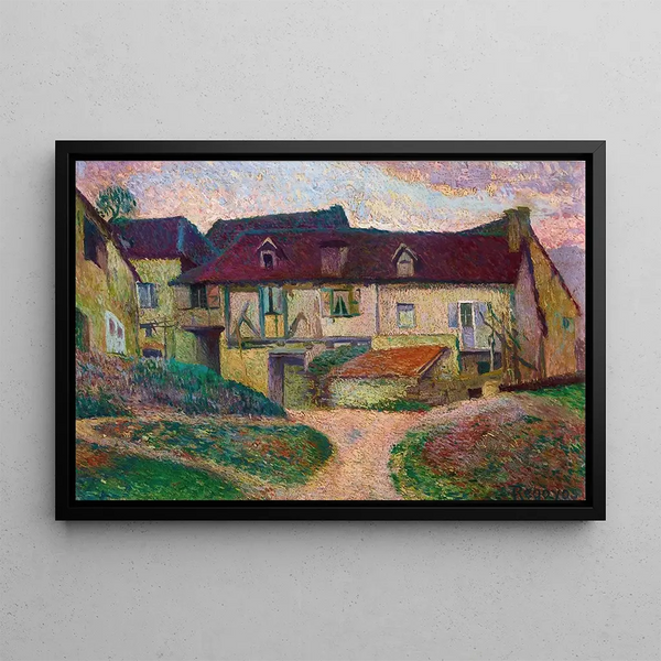 Farm in Namur - Darío de Regoyos — framed artwork on a wall