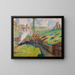 Train passing at Pancorbo - Darío de Regoyos — framed artwork on a wall