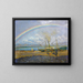 La pluie à la baie de Santoa - Darío de Regoyos — framed artwork on a wall