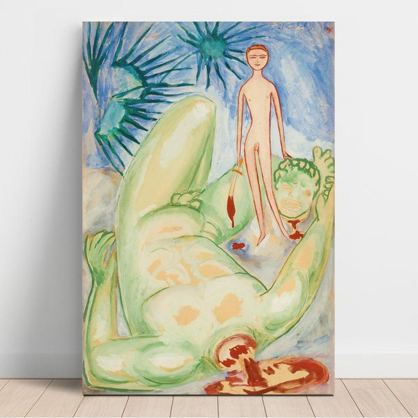 Reproduction of the painting David and Goliath Painting - Nils Dardel