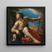 David with the Head of Goliath - Pier Francesco Mola — framed artwork on a wall