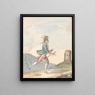 a Running Spit - David Allan — framed artwork on a wall