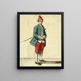 an athletic character - David Allan — framed artwork on a wall