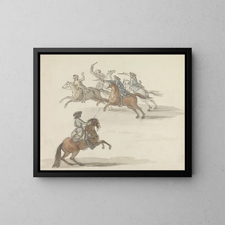The armed robbery on the road - David Allan — framed artwork on a wall