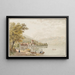 View of Oberhofen on Lake Thun - David Alois Schmid — framed artwork on a wall