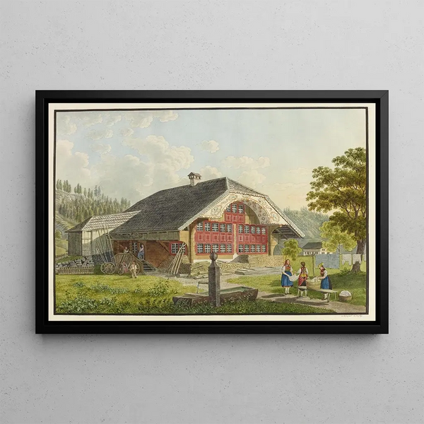 a rustic house in the Entlebuch - David Alois Schmid — framed artwork on a wall