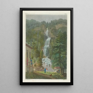La Cascade du Giessbach - David Alois Schmid — framed artwork on a wall
