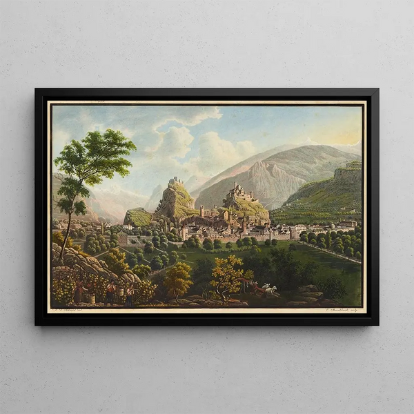 Mœurs de l'Ouest with vignettes in the margin - David Alois Schmid — framed artwork on a wall
