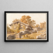 Uranian Farm Painting - David Alois Schmid — framed artwork on a wall