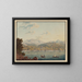 View of the city of Lugano - David Alois Schmid — framed artwork on a wall
