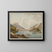Vue d'une partie du lac de Lovertz et de l'île de Schwanau - David Alois Schmid — framed artwork on a wall
