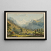Vue prise au passage de Wengernalp vers le fond de la vallée de Lauterbrunnen - David Alois Schmid — framed artwork on a wall