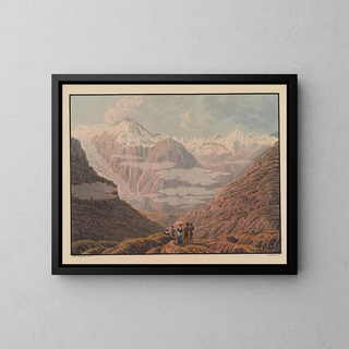 View taken at the passage of the Furka, Ury canton - David Alois Schmid — framed artwork on a wall