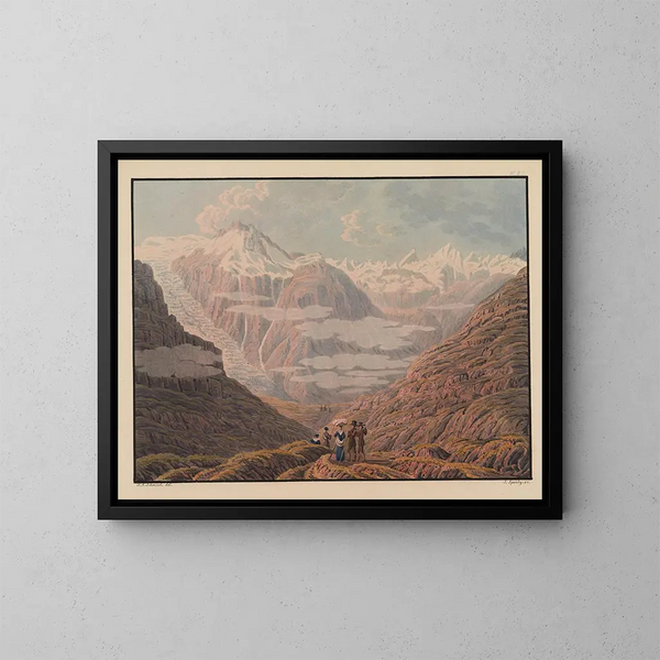 View taken at the passage of the Furka, Ury canton - David Alois Schmid — framed artwork on a wall