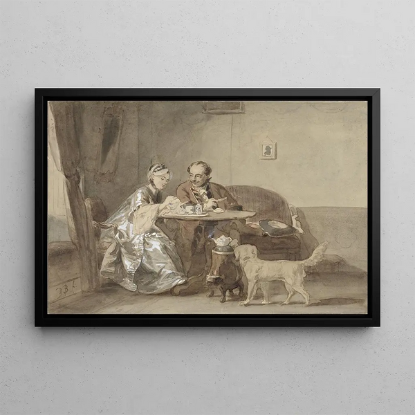 L'heure du café - David Bles — framed artwork on a wall