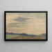 Landscape painting with distant hills - David Charles Read — framed artwork on a wall