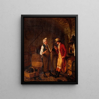 The Wine Merchant - David Col — framed artwork on a wall