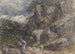 Conduite de moutons dans un paysage rocheux - David Cox — artwork view
