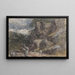 Conduite de moutons dans un paysage rocheux - David Cox — framed artwork on a wall