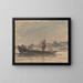 fishermen pulling a net - David Cox — framed artwork on a wall