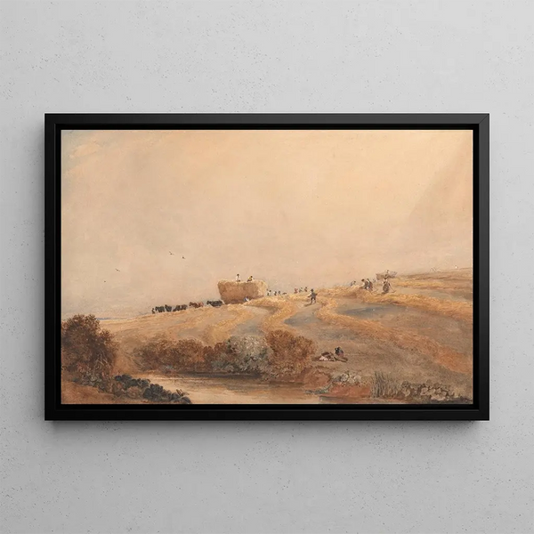 Fenaison - David Cox — framed artwork on a wall