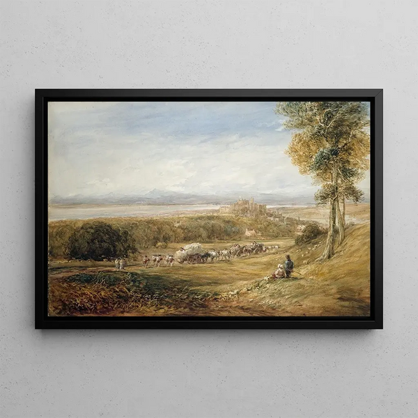 Lancaster painting, peace and war - David Cox — framed artwork on a wall