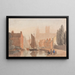 Cathedral of Lincoln from Brayford Pool - David Cox — framed artwork on a wall