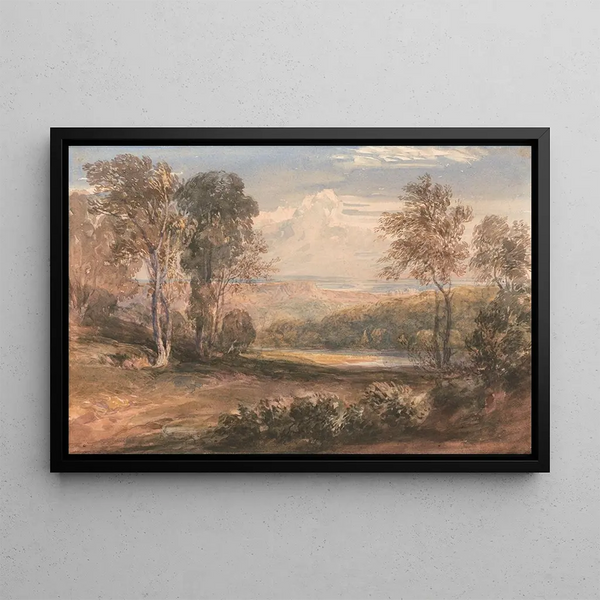 On the Wye - David Cox — framed artwork on a wall