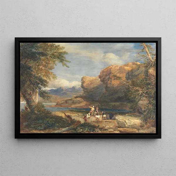 L'Île des pirates - David Cox — framed artwork on a wall