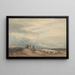 Cavaliers avec moutons près d'un estuaire - David Cox — framed artwork on a wall