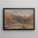 River landscape painting in Wales - David Cox — framed artwork on a wall