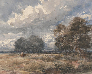 Guarding the flock on a windy day - David Cox — artwork view
