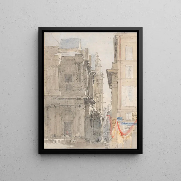 St Eustache Paris - David Cox — framed artwork on a wall